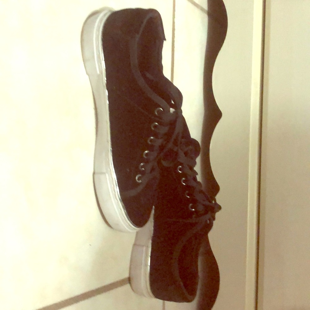 Black and white shoes